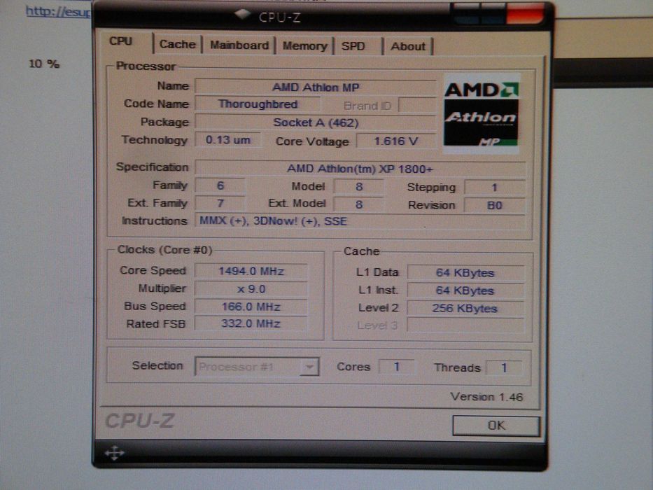 Retro vintage Procesor AMD Sempron 2200+ 1500 Mhz SDA2200DUT3D sk462