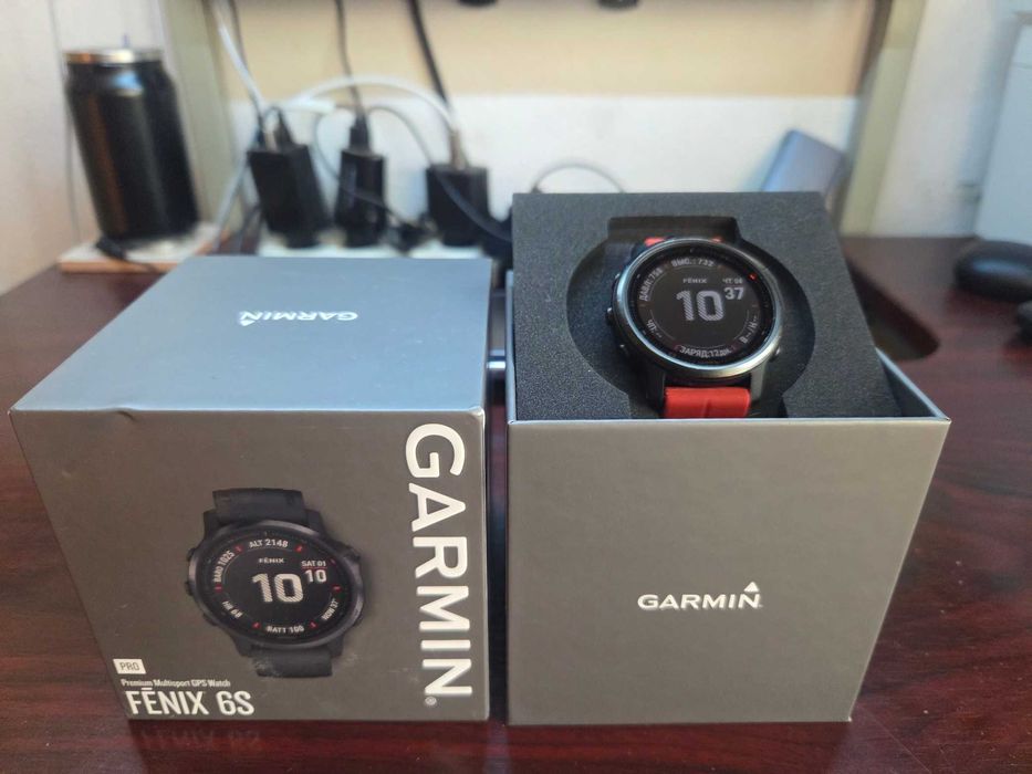 Garmin Fenix 6S Pro, отличное состояние, коробка + ремешок в подарок