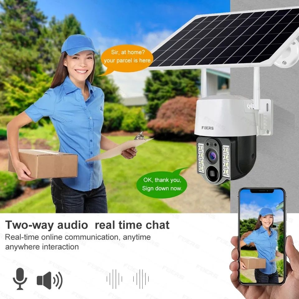 Солнечная камера PTZ 360 FullHD 4G sim-картой, Solar camera