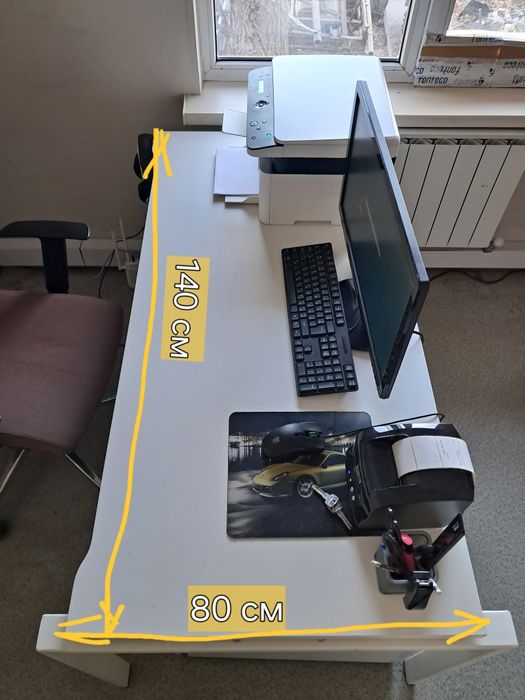 Стол офисный с тумбой