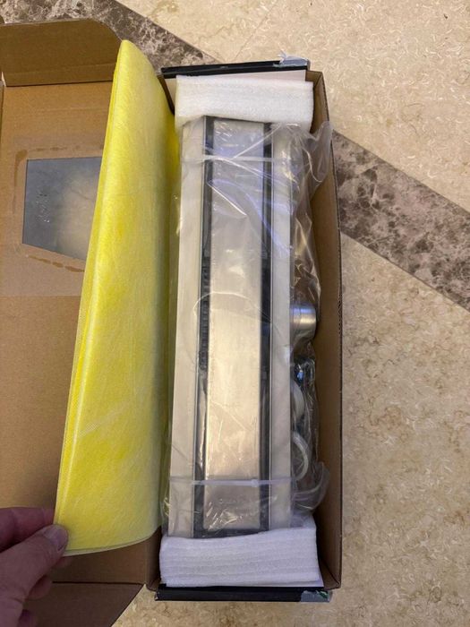 Rigola din inox Ermetiq Luxury, 400x70 mm, placabila, 35 l/min