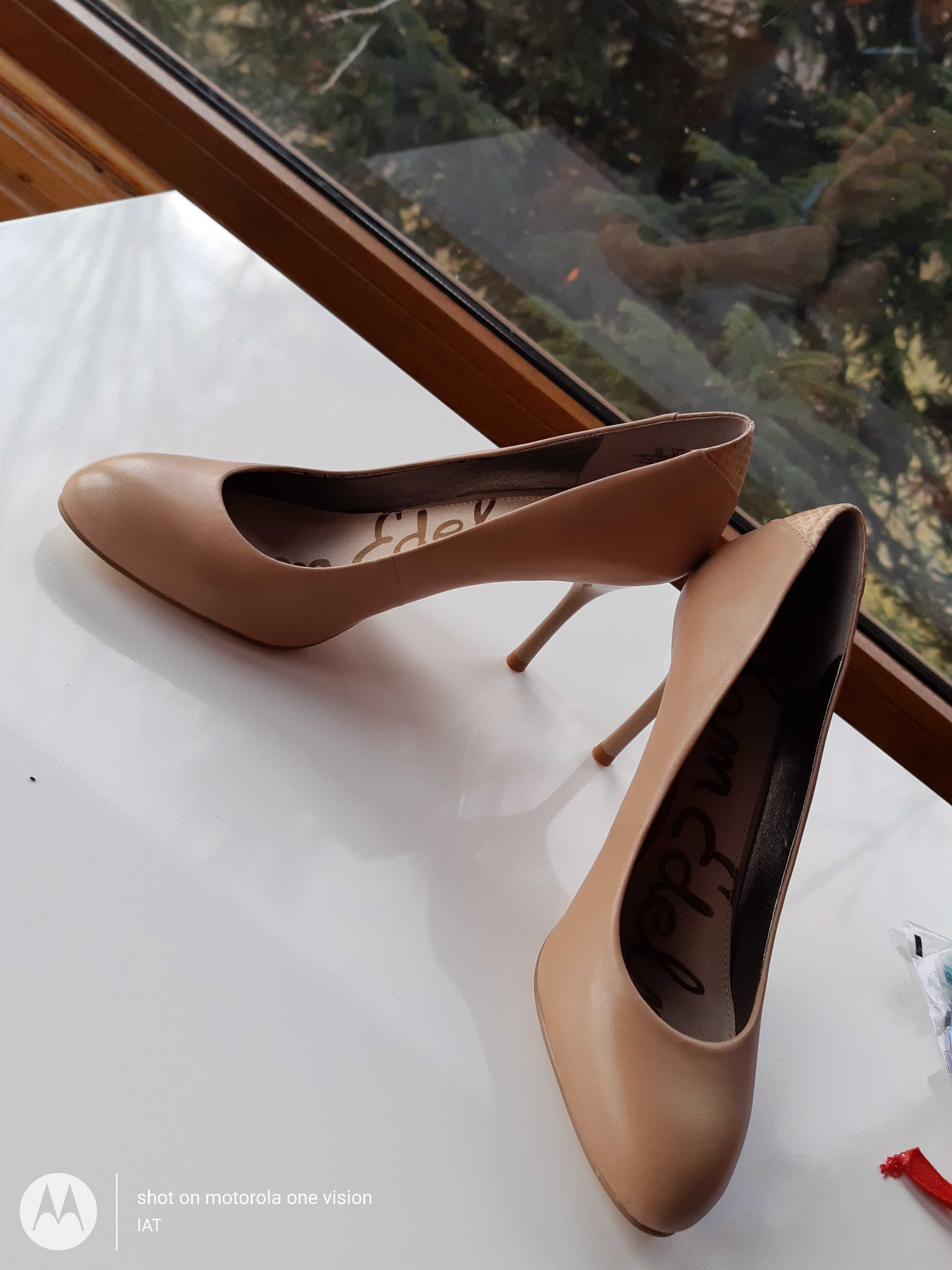 Pantofi piele naturala bej Sam Edelman- 37.5 NOI