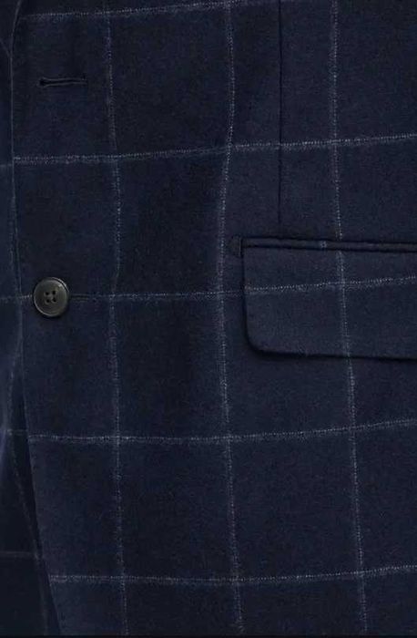 Sacou blazer 40 L slim Massimo Dutti NOU lana Finest Italian navy caro