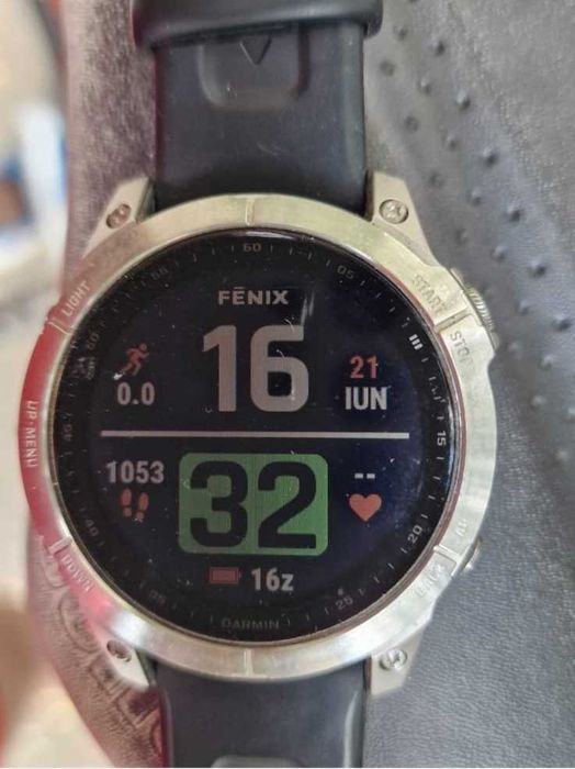 Garmin Fenix 7, 47mm, silver/graphite, in garantie, la cutie
