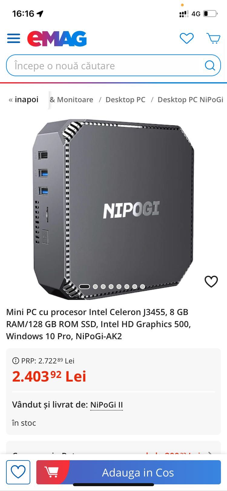 MiniPC - Nipogi AK2 6Gb RAM/8Gb RAM SSD 128GB WiFi 2.4 5GHz BT4.2