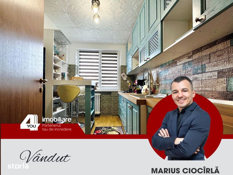 Apartament 3 camere, amenajat complet, luminos, Podgoria