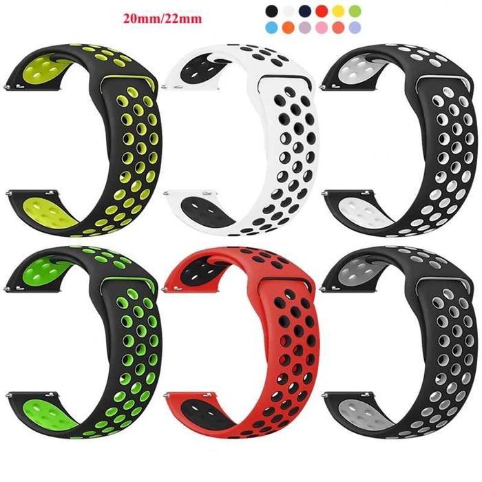 Curea silicon sport 20mm 22mm Samsung Galaxy Watch 5 6 7 Huawei GT 3 4