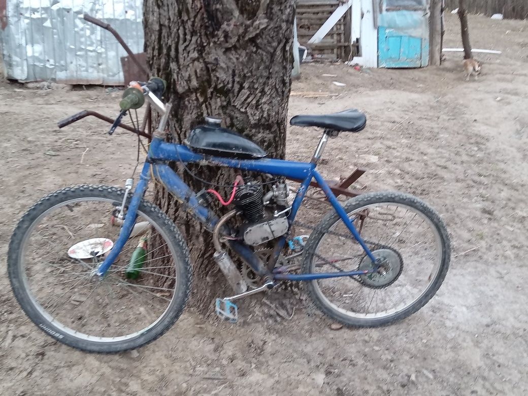 Bicicleta cu motor 100cc