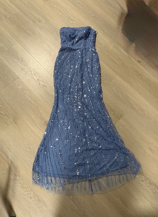 Бална Рокля- синкав син тон