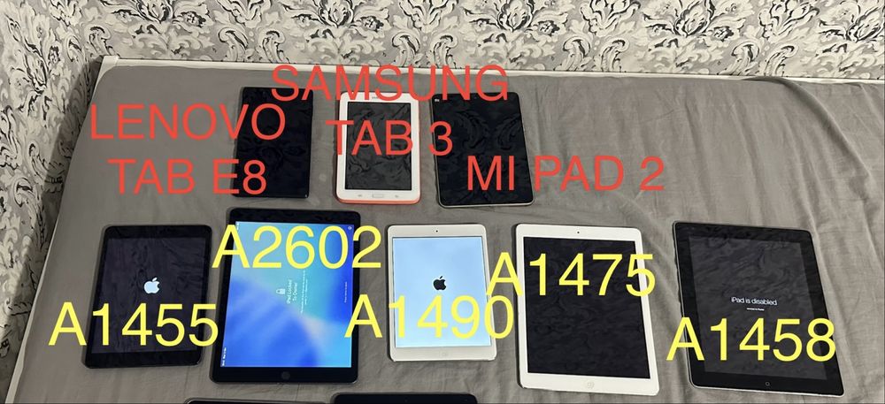 Lot 8 tablete pentru piese IPAD, Samsung, Lenovo