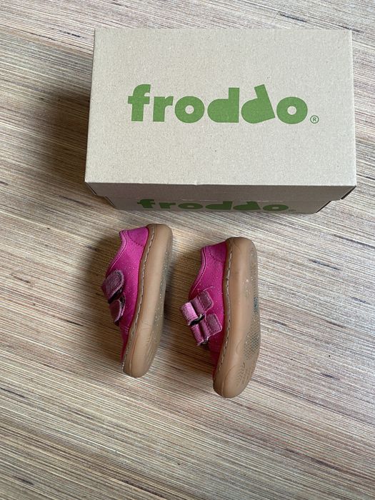 Pantofi barefoot, canvas, talpa flexibila - Froddo, Roz Ciclam - 20