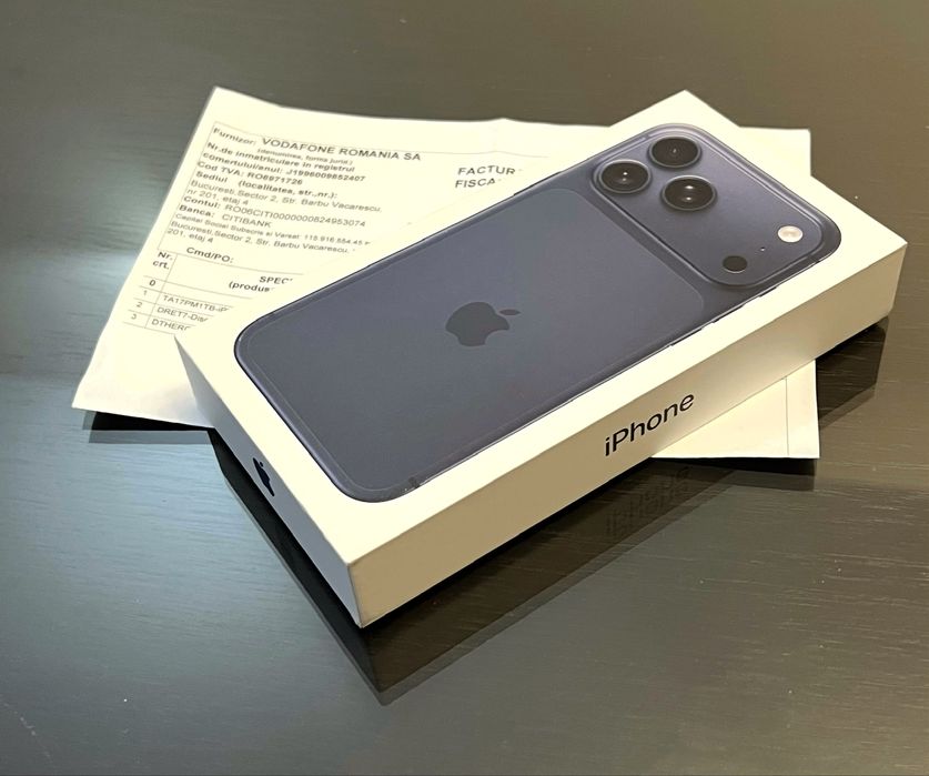 iPhone 17 PRO MAX 1TB 5G SIGILAT GARANTIE ! SiM ! Blue Black Negru 512