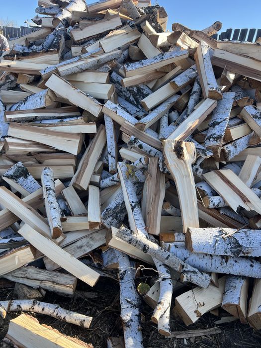 Дрова берёза, сосна сухая колотая, отлично горят!