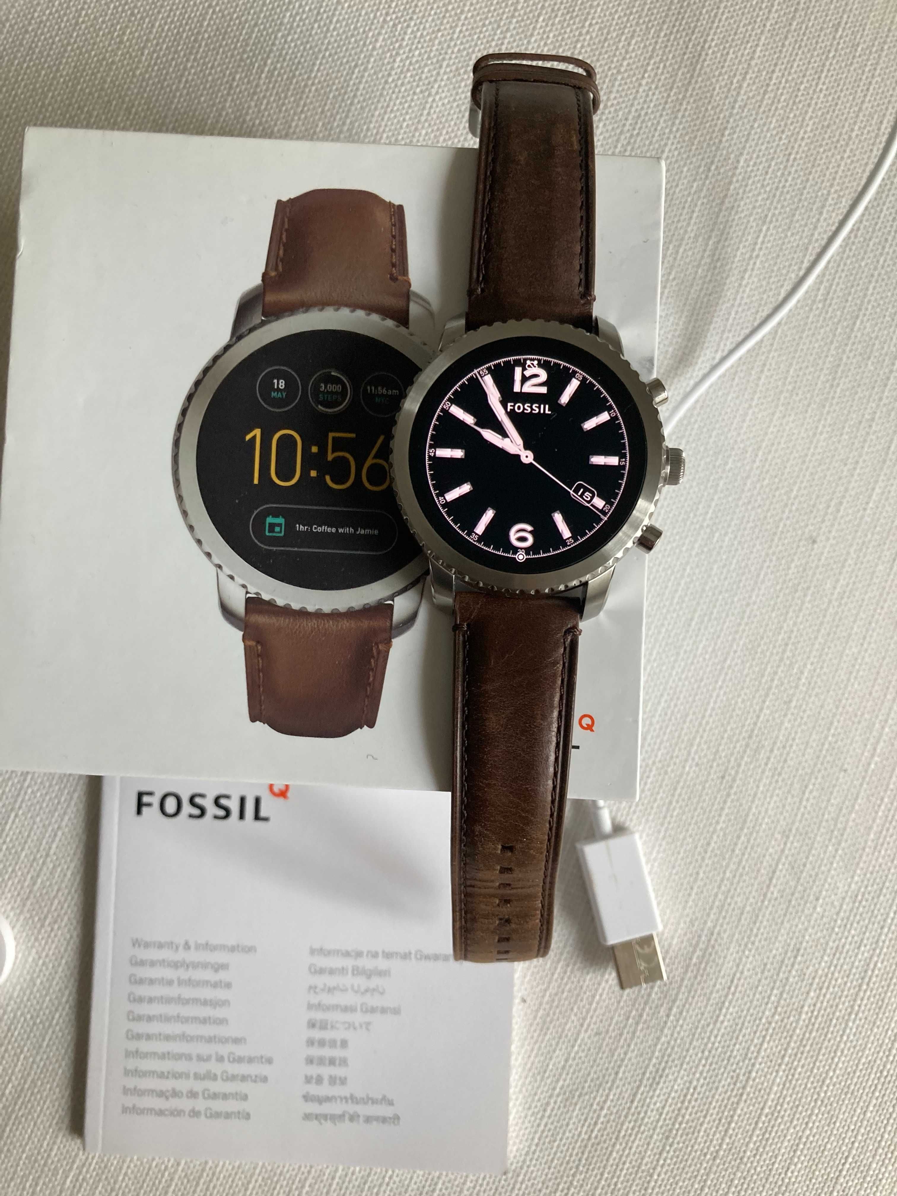 Tissot PR 100 хронограф и Fossil Smart Watch Q Explorist Gen 3 DW4A