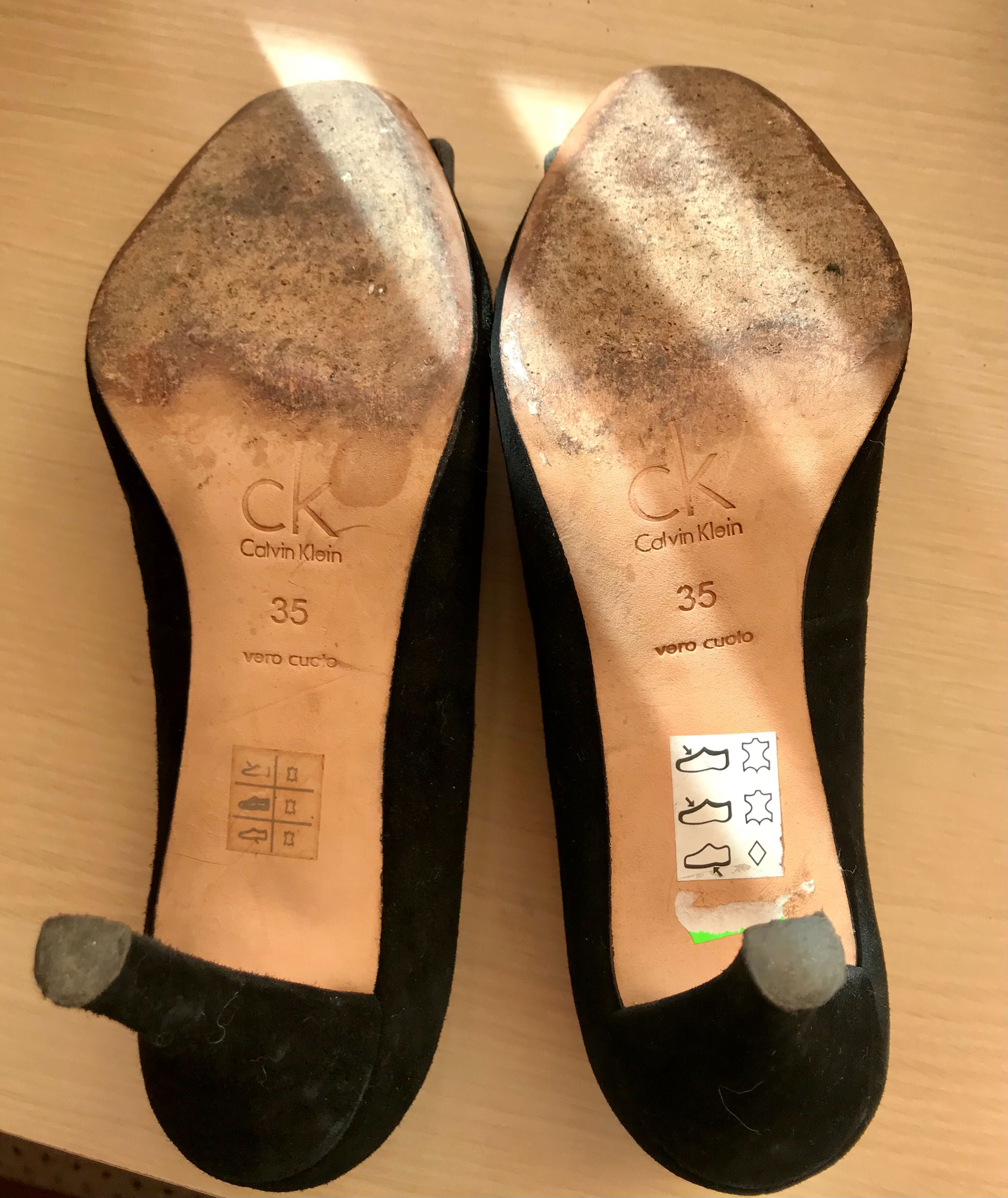 Pantofi dama originali Calvin Klein piele neagra, marimea 35