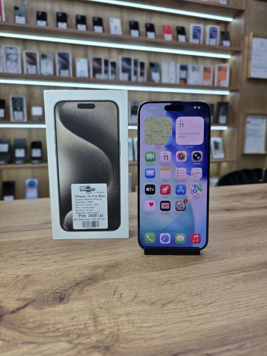 iPhone 15 Pro Max Natural Titanium 256Gb - Garantie 12 luni