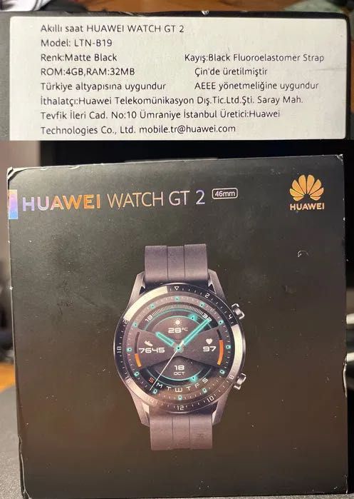 Huawei Watch GT2 46mm, cutie, accesorii, 3 curele, impecabil