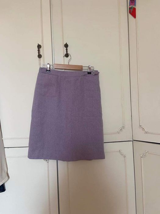 Лилава вълнена пола Ann Taylor LOFT