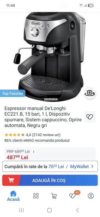 Aparat Cafea Deloghi