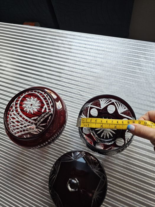 Кристална бонбониера и купичка