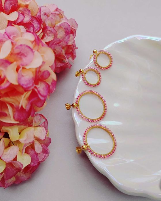 Ръчно изработени обеци Сребро 925 Неръждаема стомана и Японски мъниста