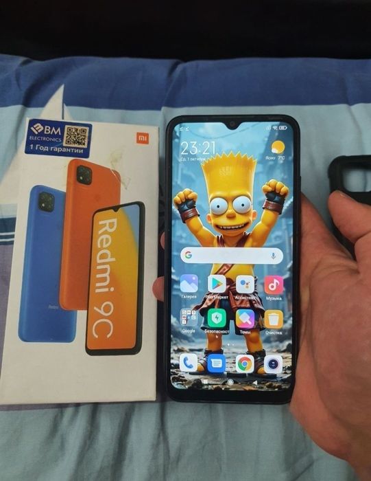 Xiaomi Redmi 9C 4/128GB Black Original Karobka Sastayani Otlichni Zor