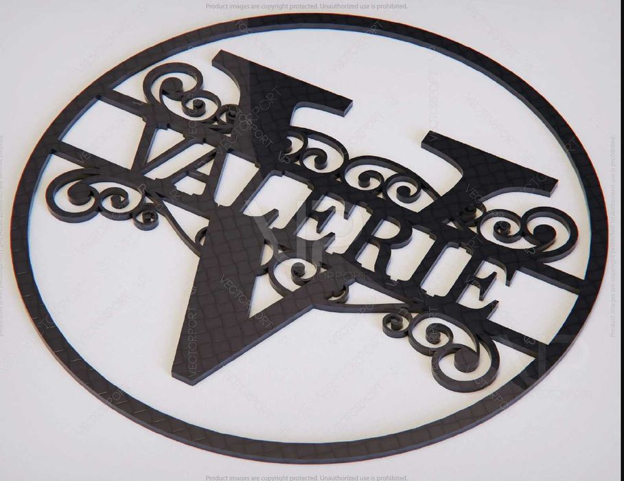 Nume, logo metalic CNC laser