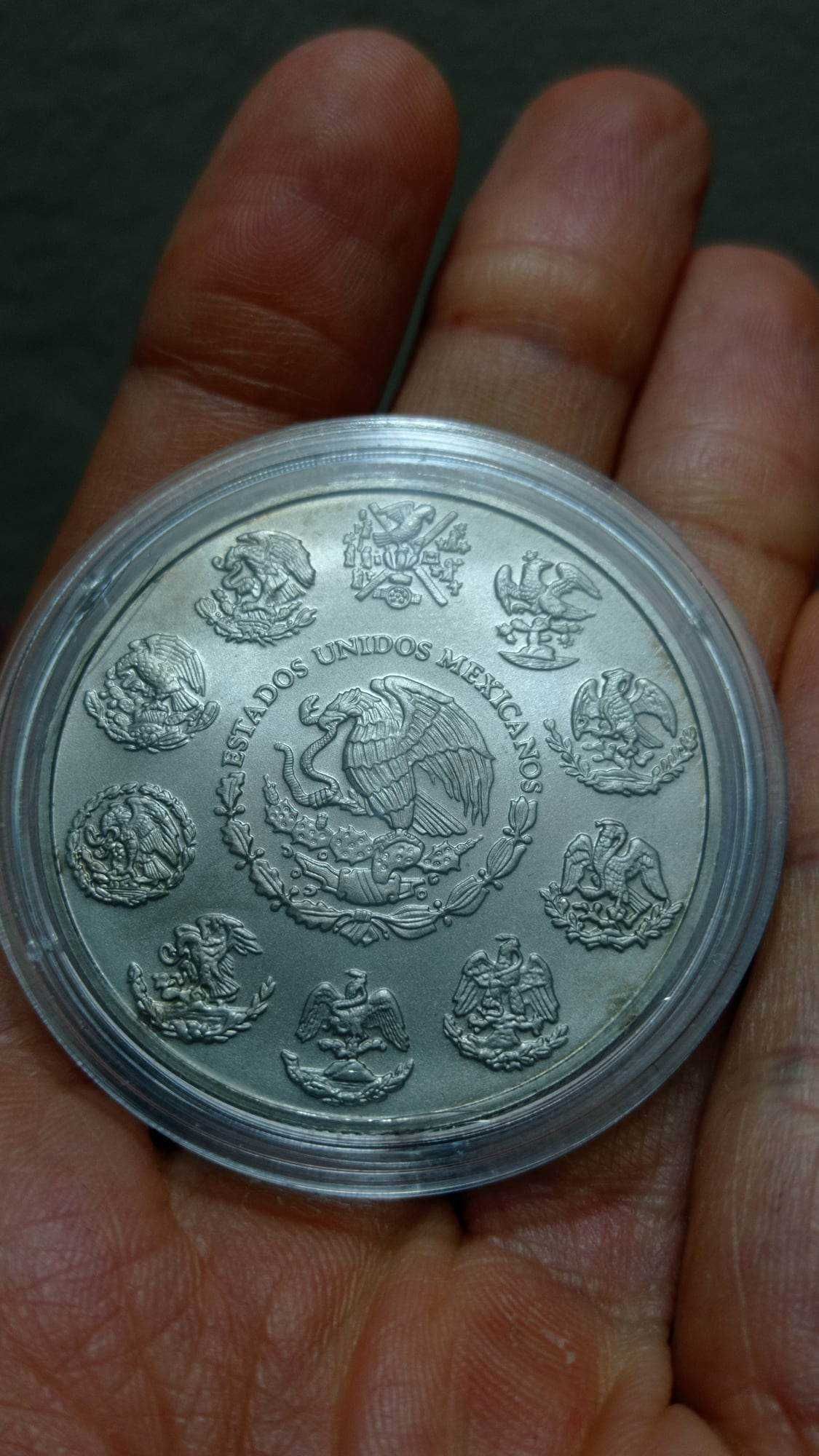 1 oz  цветен сребърен Либертад