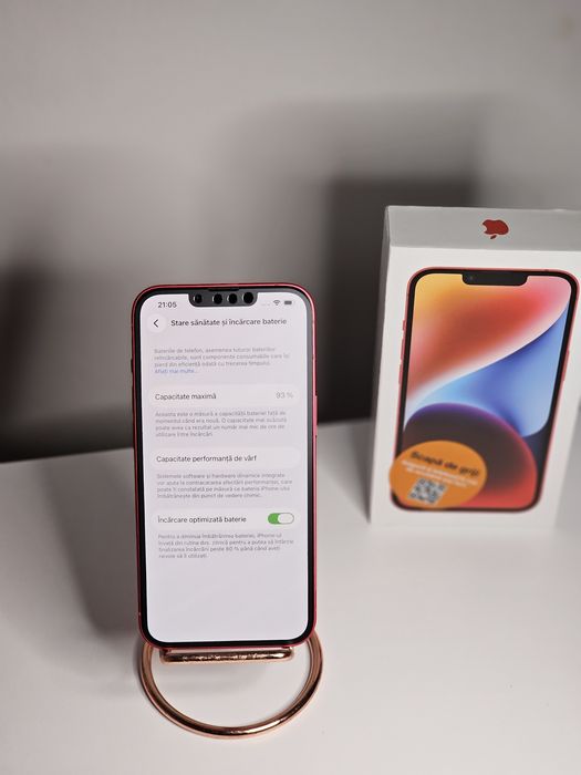 iPhone 14 Red Product 93% impecabil full box +huse/ folie / cablu