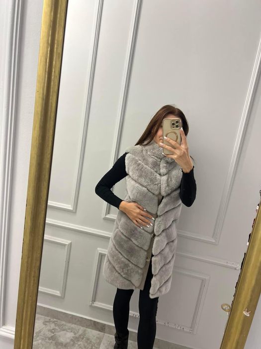 Veste carolina design chinchila rex si vulpe samur