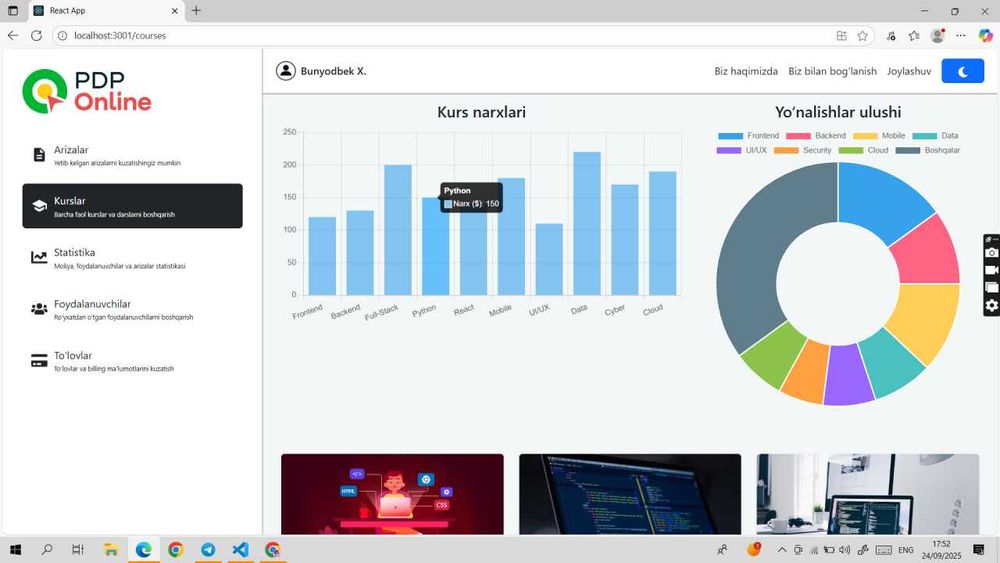 PROFESSIONAL VEB-SAYT YARATAMAN — 300 000 soʻmdan boshlab
