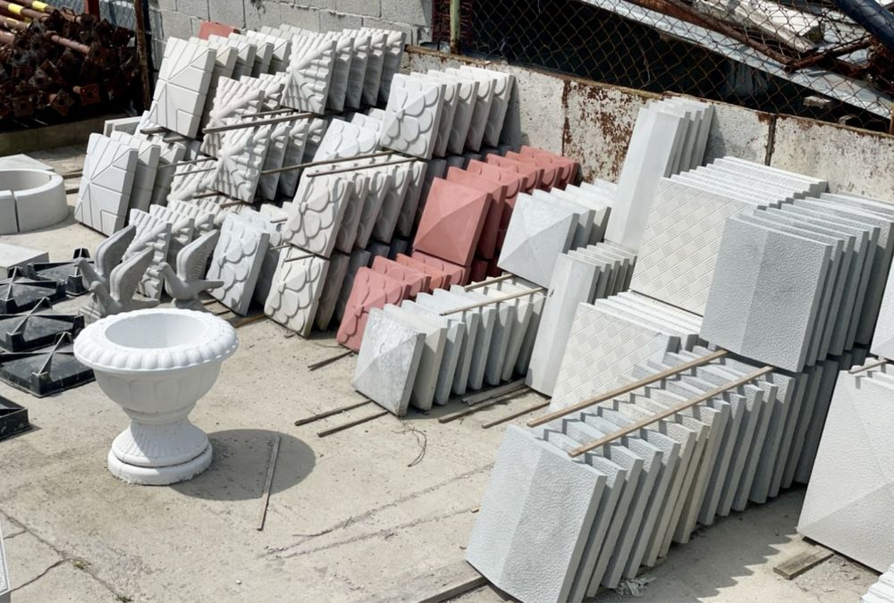 Бетонови изделия Шапки, Тротоарни плочки и Бордюри