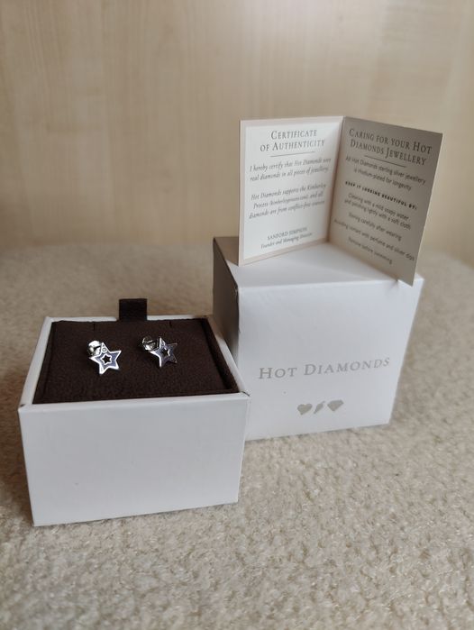 Cercei argint cu diamante Hot Diamonds