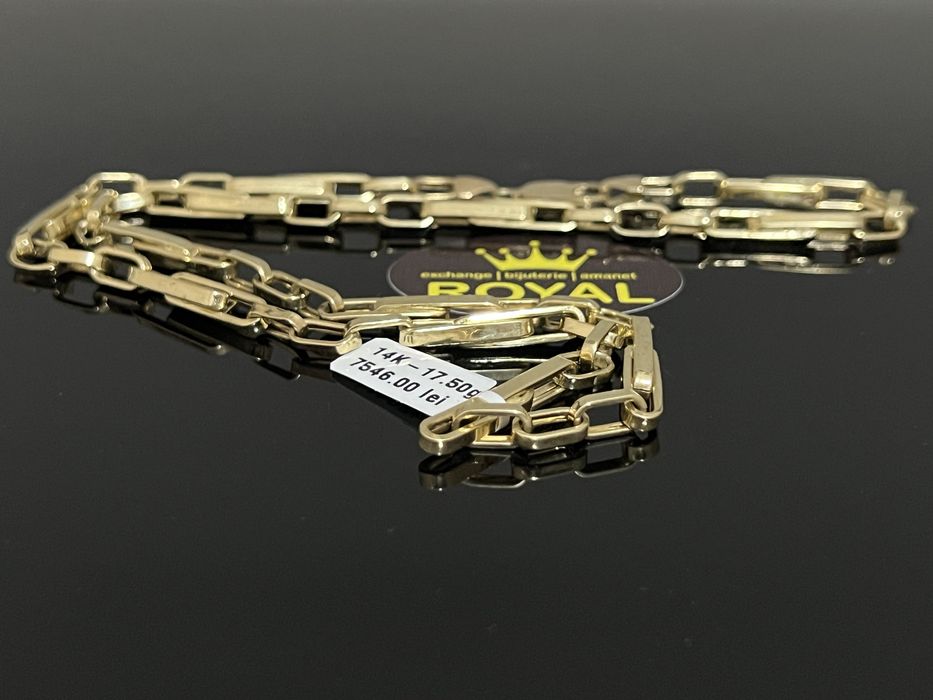 Bijuteria Royal CB : Lant barbatesc aur 14k 17,50 grame
