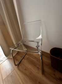 Прозрачен елегантен трапезен стол от Икеа