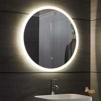 Oglindă de baie, rotundă 60 cm anti-aburire, touch
