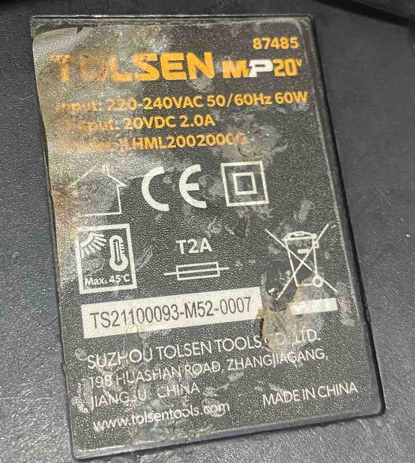 Акумулаторен перфоратор Tolsen 87272 MP20V +2батерии и зарядно