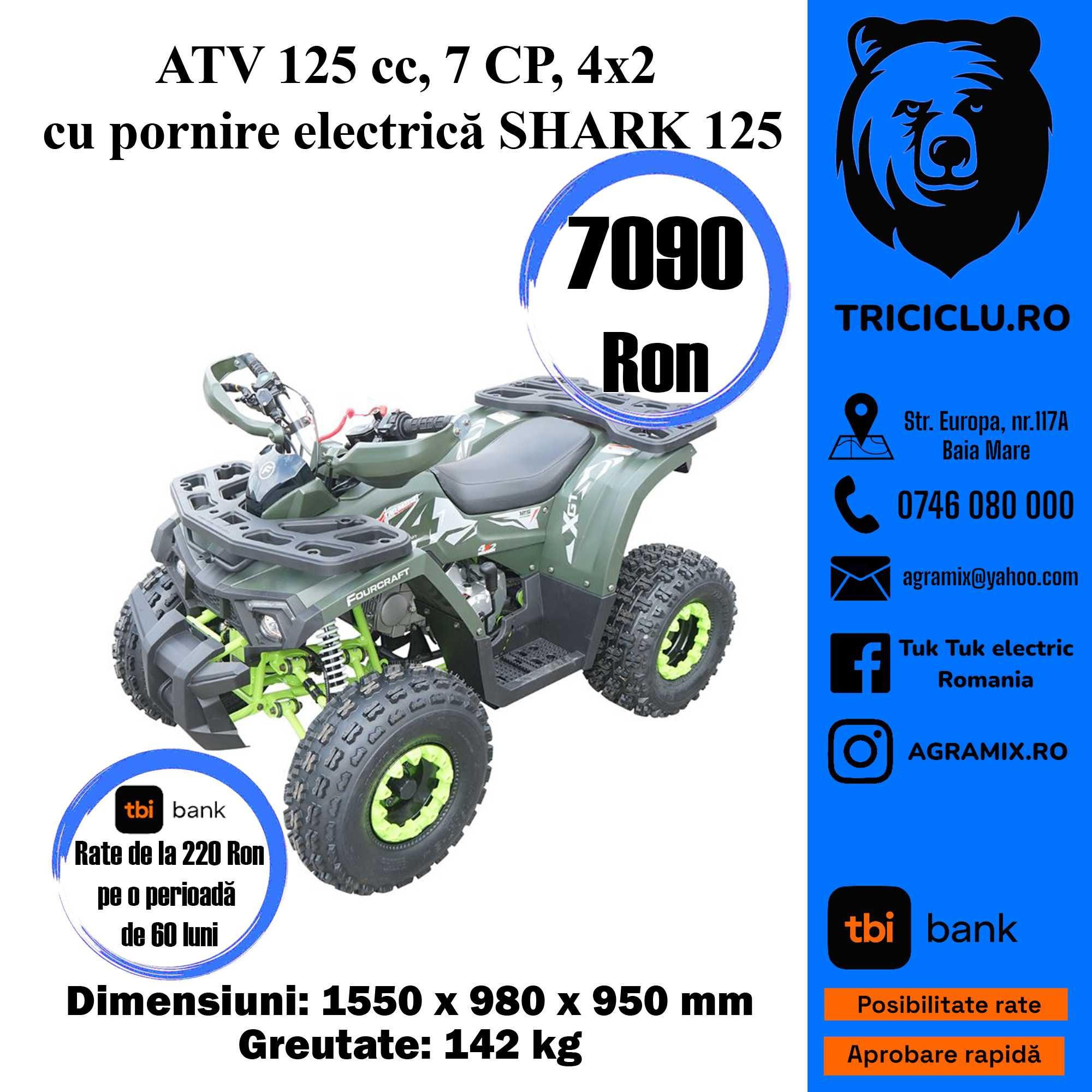Hunter ATV Shark 120-200 CC ATV - uri noi Agramix
