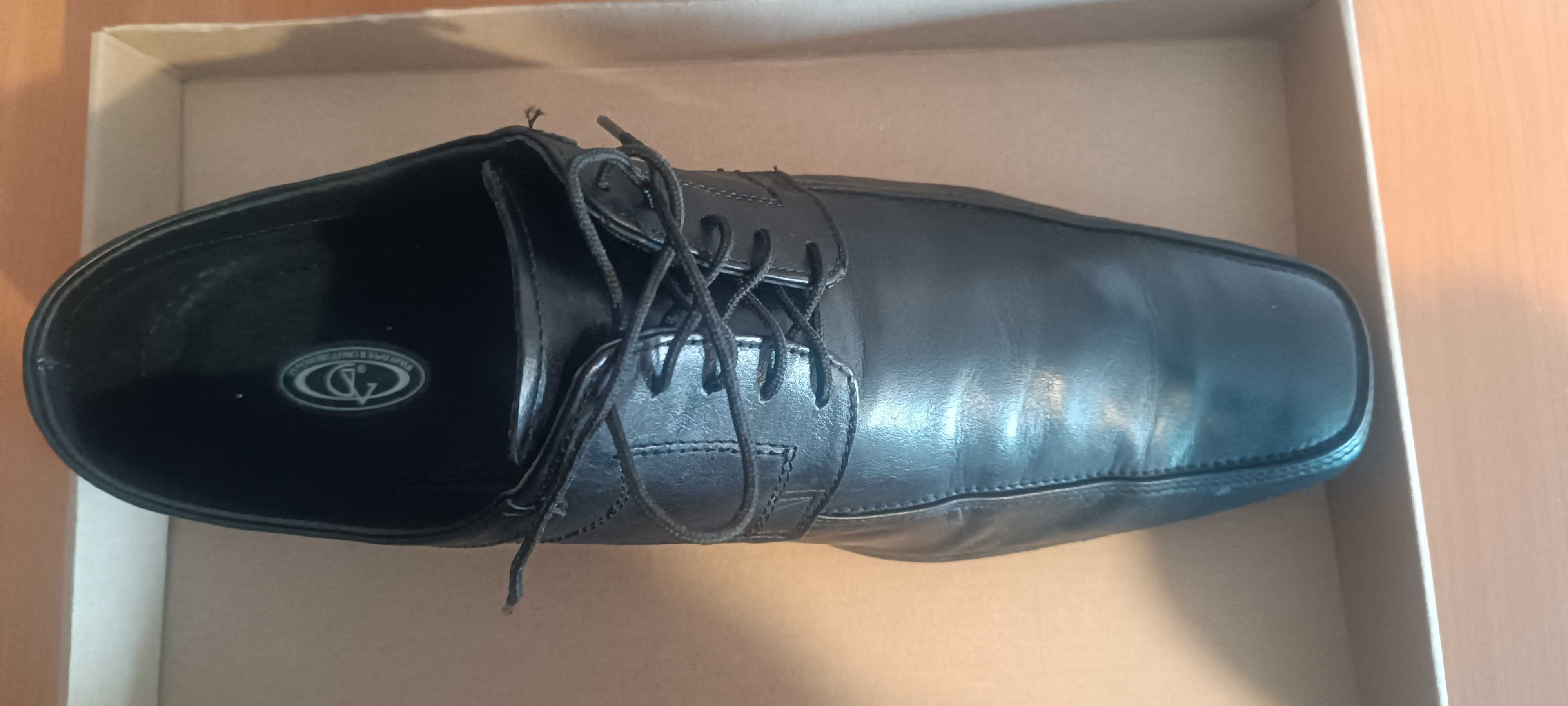 Български мъжки кожени обувки (за 28.5-29 см размер на ходило)
