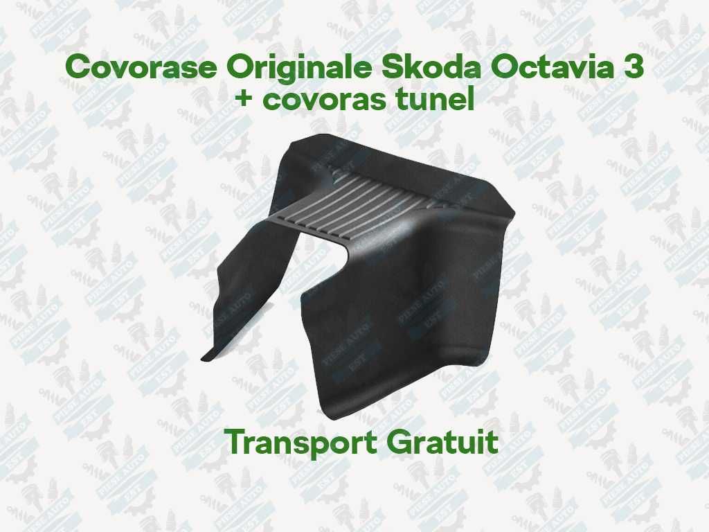 Covorase Originale Skoda Octavia 3 + covoras tunel + Transport Gratuit