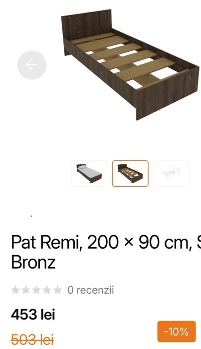 Pat saltea o persoana single singal 90x200