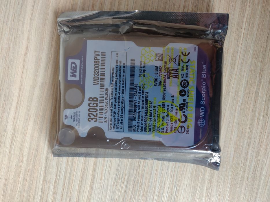 Hdd Scorpion Blue 320 gb 2.5 inch
