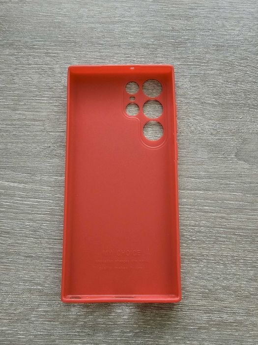 Червен силиконоф калъф за Samsung Galaxy S22 Ultra