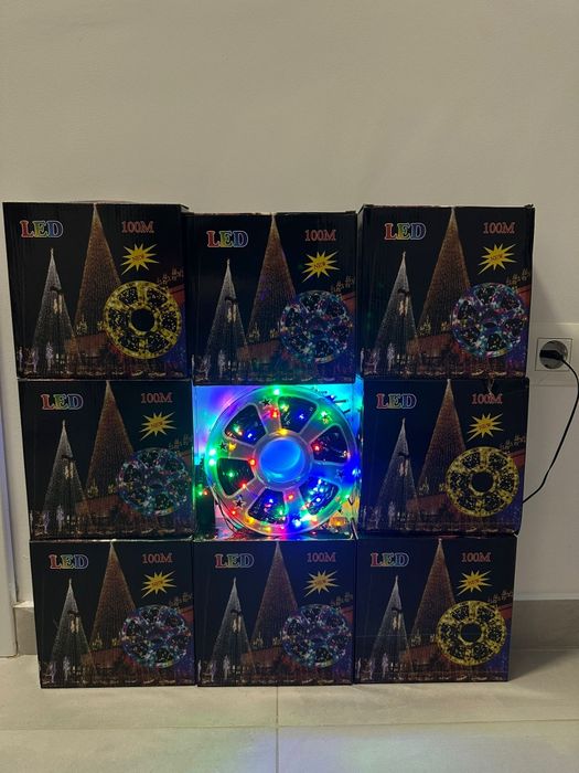Instalație de Crăciun interior/exterior/100m/8 jocuri de lumini
