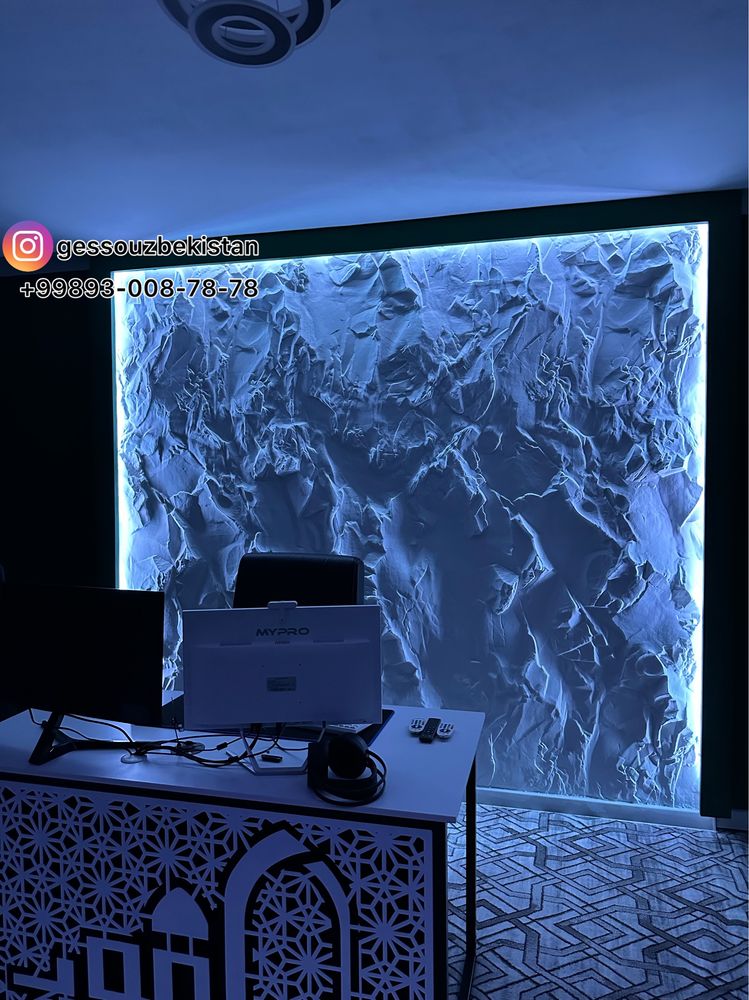 Гыпсовый 3д панель скала | 3д панели | 3d panel | панно | decor | gips