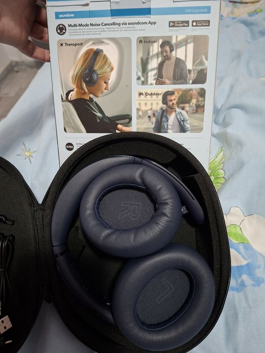 Casti Wireless Bluetooth Over-Ear Anker Soundcore Life Q30, Hybrid Act