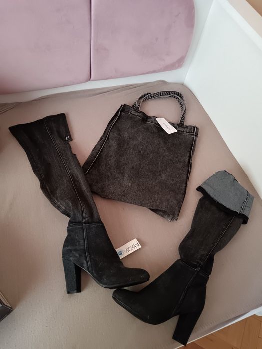 Дамски дънкови ботуши