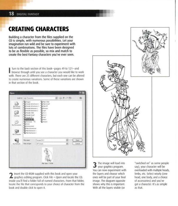 Super clip art pentru desen pictura digitala fantasy manga comics