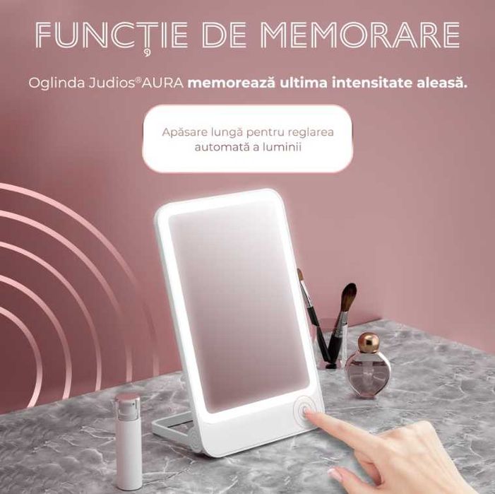 Oglindă machiaj cosmetică cu LED-uri Judios®AURA