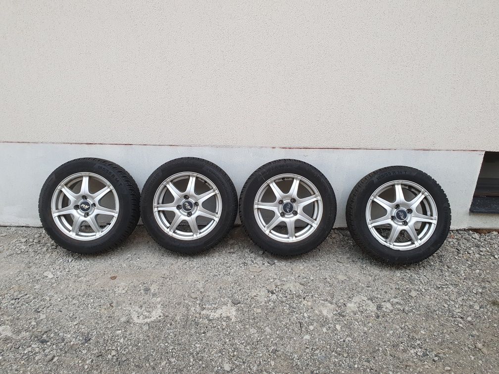 4 jante cu cauciucuri de iarna 185/55R14 4x100/54,1 6Jx14 Citroen,Kia,